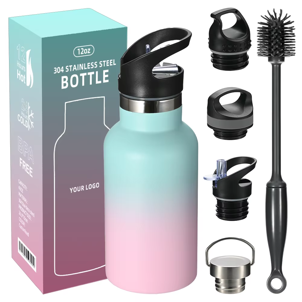 12oz Standard Mouth Stainless Steel Water Bottle