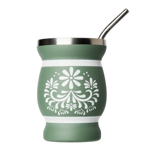 500ml Double Wall Stainless Steel Classic Straight Cup with Thermal Insulation for Hot and Cold Beverages