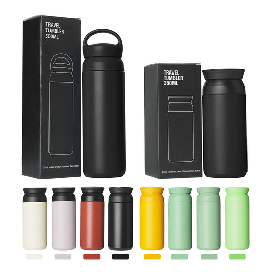 Eco Friendly Double Wall Stainless Steel Insulated Flask Custom Logo Leak Proof Sports Design for Camping Hiking 350ml 500ml