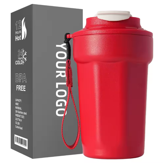 Custom Logo Water Bottle Chic Insulated Ceramic Inner 400ml Thermal Bottle Leak Proof Reusable Coffee Tumbler