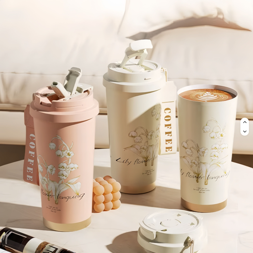 Minimalist Design Custom Vacuum Coffee Tumbler Mug with Lid for Back to School Eco Friendly Stainless Steel 501 600ml Capacity