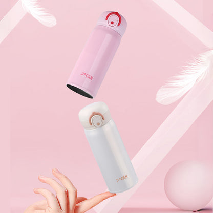350 ml Custom Classic Stainless Steel Double Walled Vacuum Insulated Water Bottle Tumbler with Bouncing Lids Ideal for Business Gifts