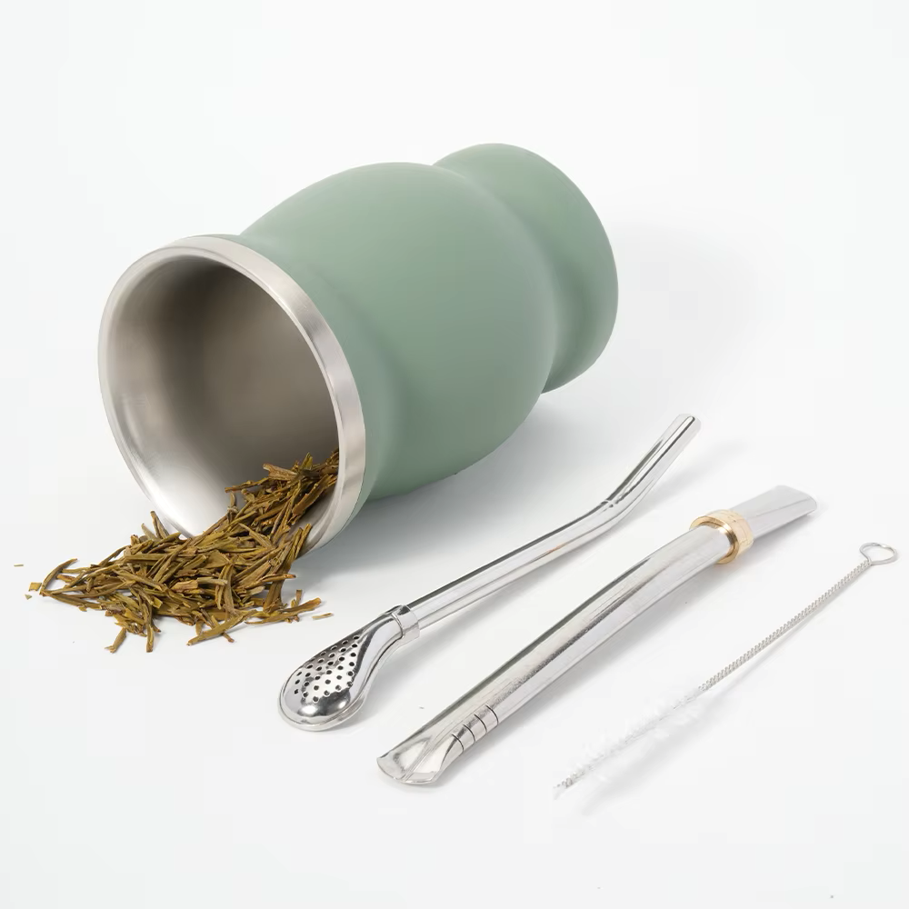 500ml Double Wall Stainless Steel Classic Straight Cup with Thermal Insulation for Hot and Cold Beverages