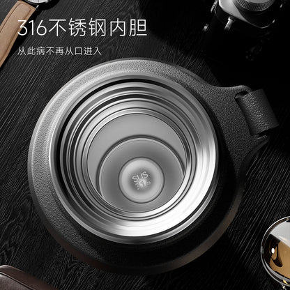 High Grade 316 Stainless Steel Business Travel Mug Large Capacity Vacuum Insulated Tea Filter Separation Gift Cup for Men 2025 New