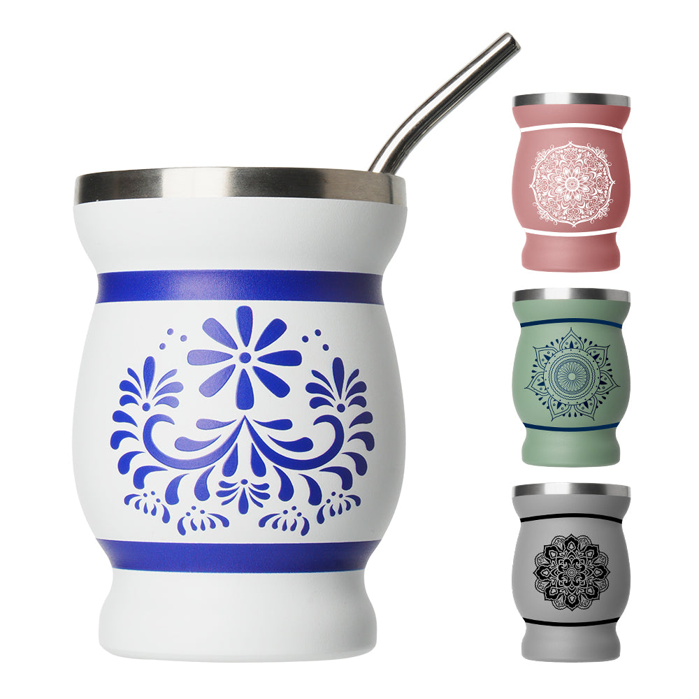 500ml Double Wall Stainless Steel Classic Straight Cup with Thermal Insulation for Hot and Cold Beverages