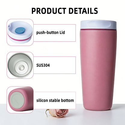Custom Logo 20oz Stainless Steel Vacuum Insulated Thermos Leak Proof Double Wall Eco Friendly BPA Free with Sliding Lid