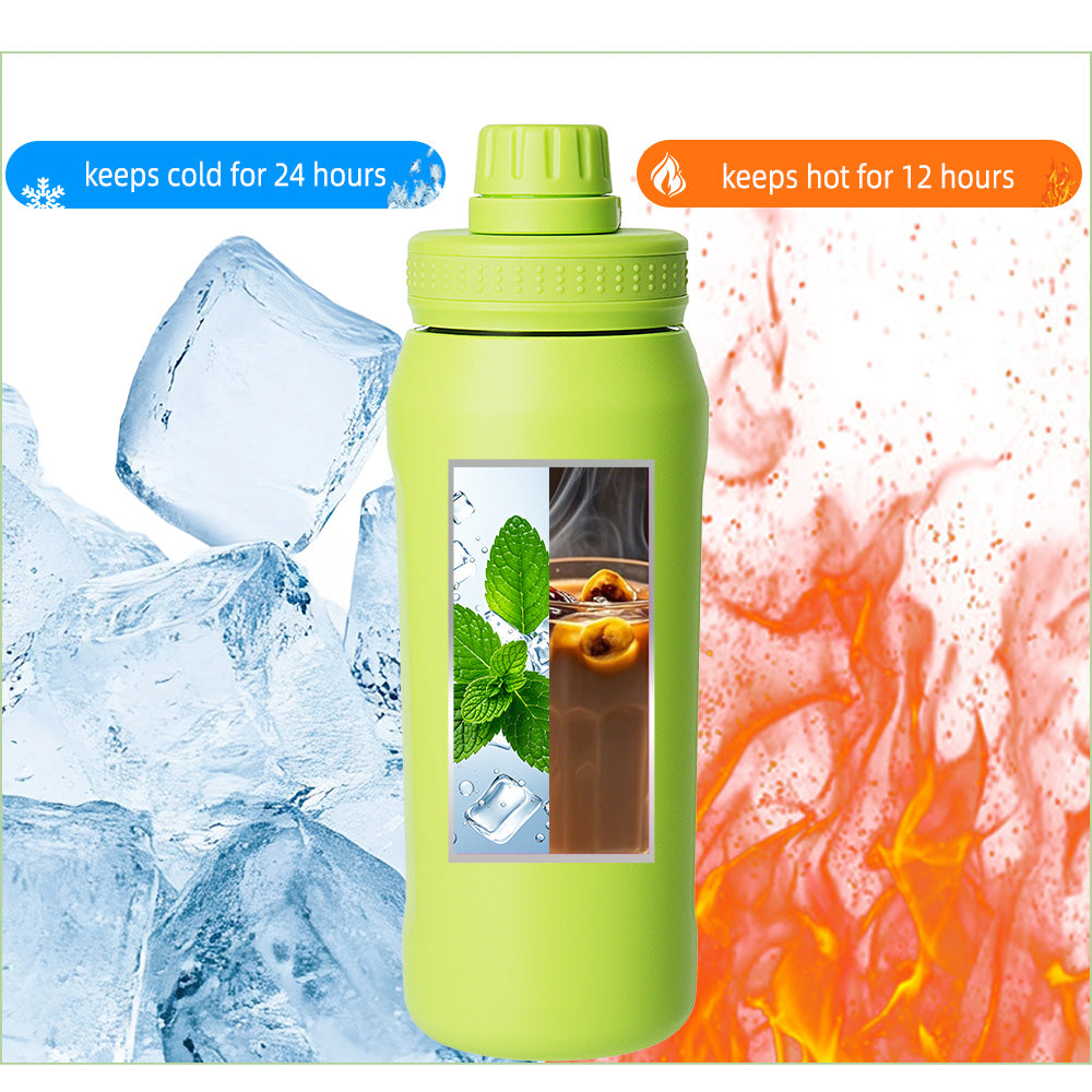 40oz Stainless Steel Travel Jug with Handle Thermal Insulated Bottle Mug Cup Tumbler Flask