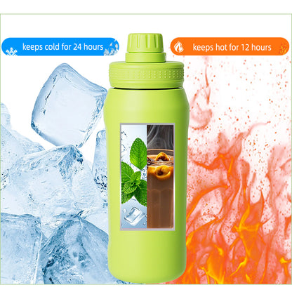 40oz Stainless Steel Travel Jug with Handle Thermal Insulated Bottle Mug Cup Tumbler Flask