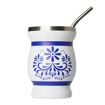 500ml Double Wall Stainless Steel Classic Straight Cup with Thermal Insulation for Hot and Cold Beverages
