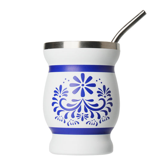 500ml Double Wall Stainless Steel Classic Straight Cup with Thermal Insulation for Hot and Cold Beverages