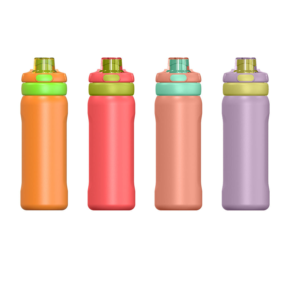 500ml Custom Colors Arrival Stainless Steel Cute Office Cup Tumbler with Handle and Straw for 12-24 Hours Thermal Insulation