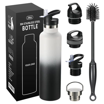 24oz Standard Mouth Stainless Steel Water Bottle