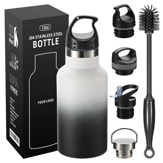 12oz Standard Mouth Stainless Steel Water Bottle