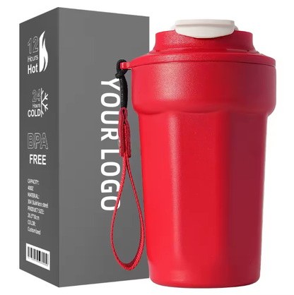 Custom Logo Water Bottle Chic Insulated Ceramic Inner 400ml Thermal Bottle Leak Proof Reusable Coffee Tumbler