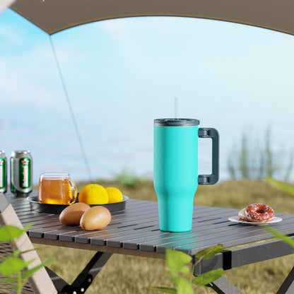 40oz Stylish Ice King Insulated Car Mug – 304 Stainless Steel, Foldable Design, Thermal Insulation & Large Capacity for Vehicle Use