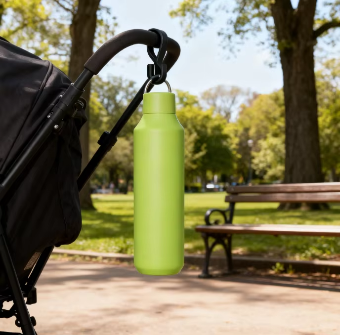 Ideal for sports and gym use, this 16oz/20oz/24oz bottle is made of 304 stainless steel, features a modern design, and offers vacuum insulation for both hot and cold drinks.